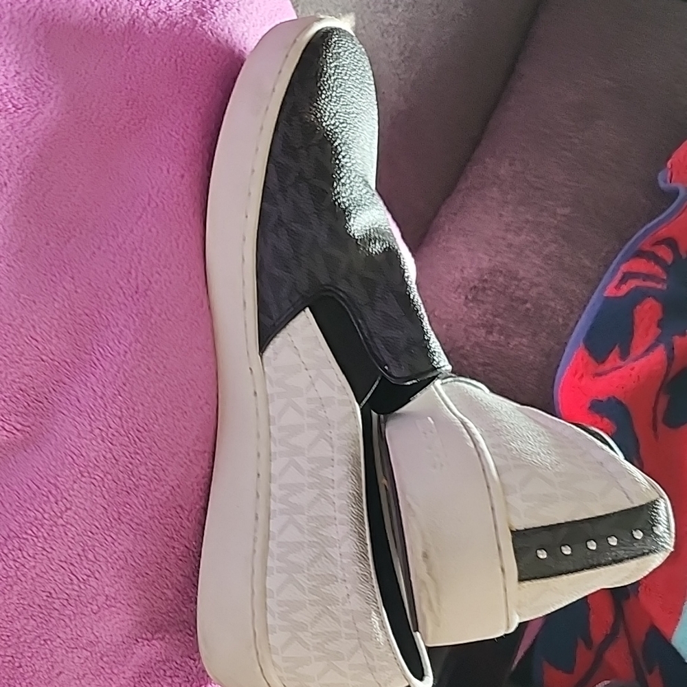 Michael Kors Black and White Slip-On Sneakers